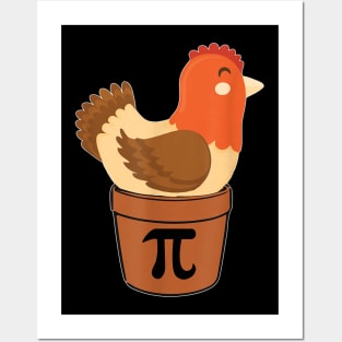 Chicken Pot Pi Shirt, Funny Math Day Gift T-Shirt Posters and Art